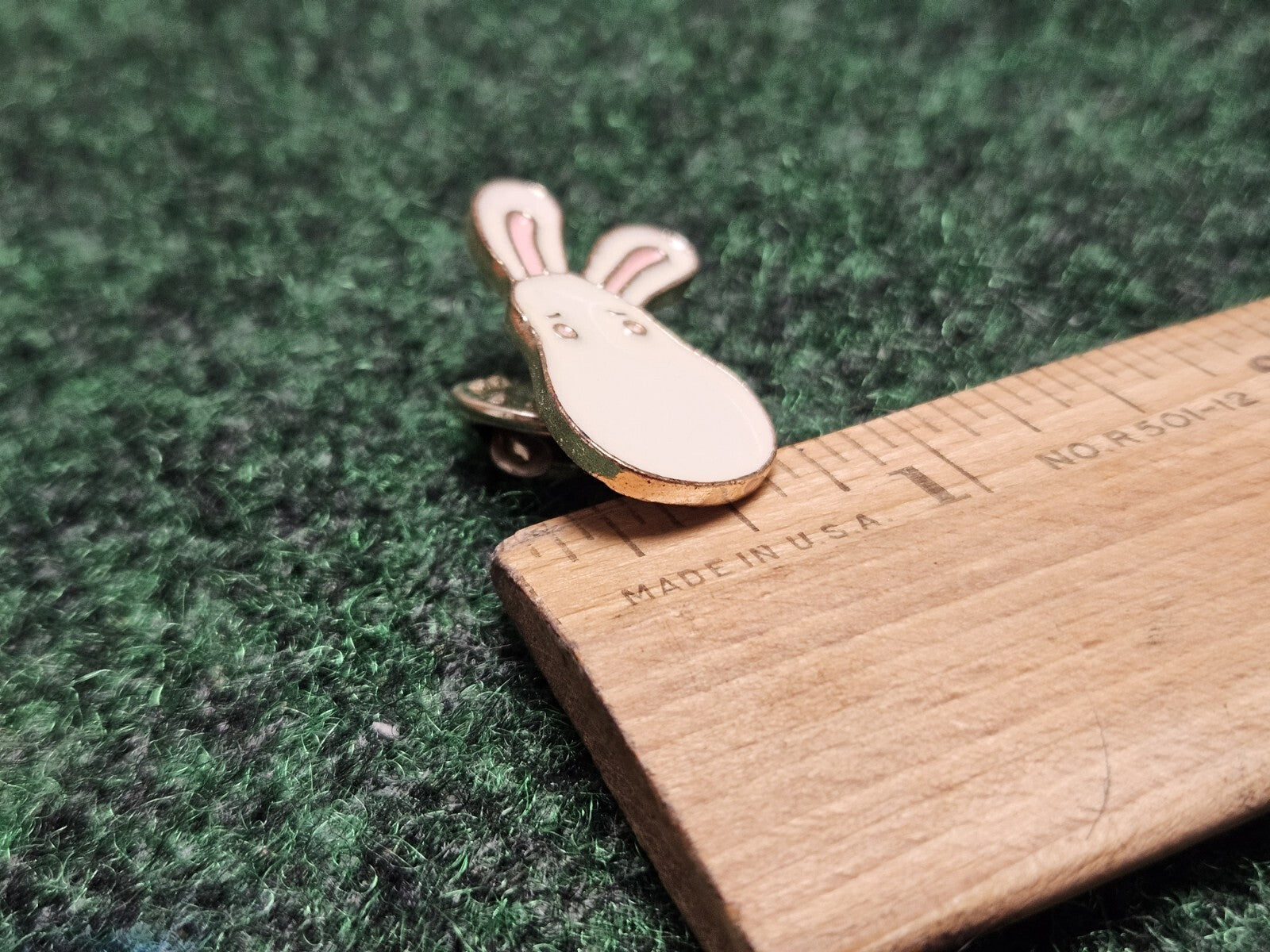 Bunny Funny Sleepy Metal Enamel Pin Gold Tone Backing Lapel Backpack Hat Brooch