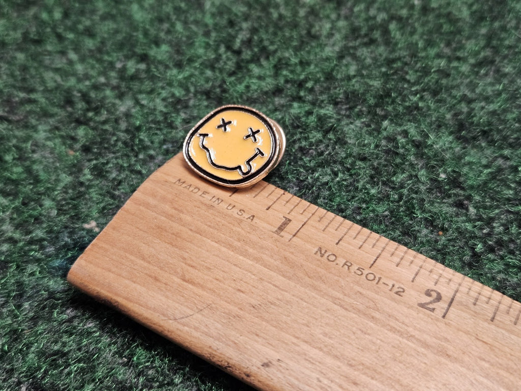 Nirvana Rock Band Smiley Face Kurt Cobain Dave Grohl Backpack Lapel Enamel Pin