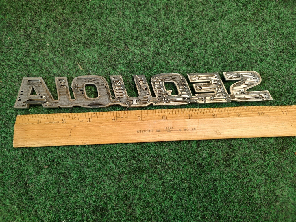 Toyota Sequoia Rear Lid Chrome Emblem Name Plate Logo Badge Sign OEM 2S6