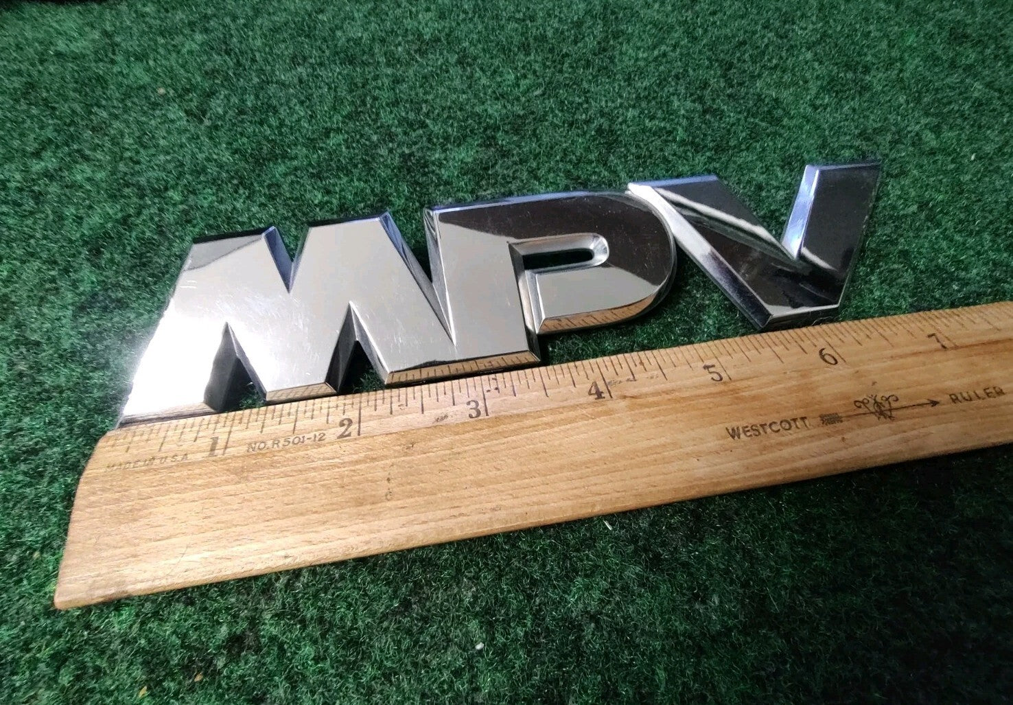 2000-2006 Mazda 'MPV' Rear Trunk Liftgate Chrome Emblem OEM LC63-51-720 4S4