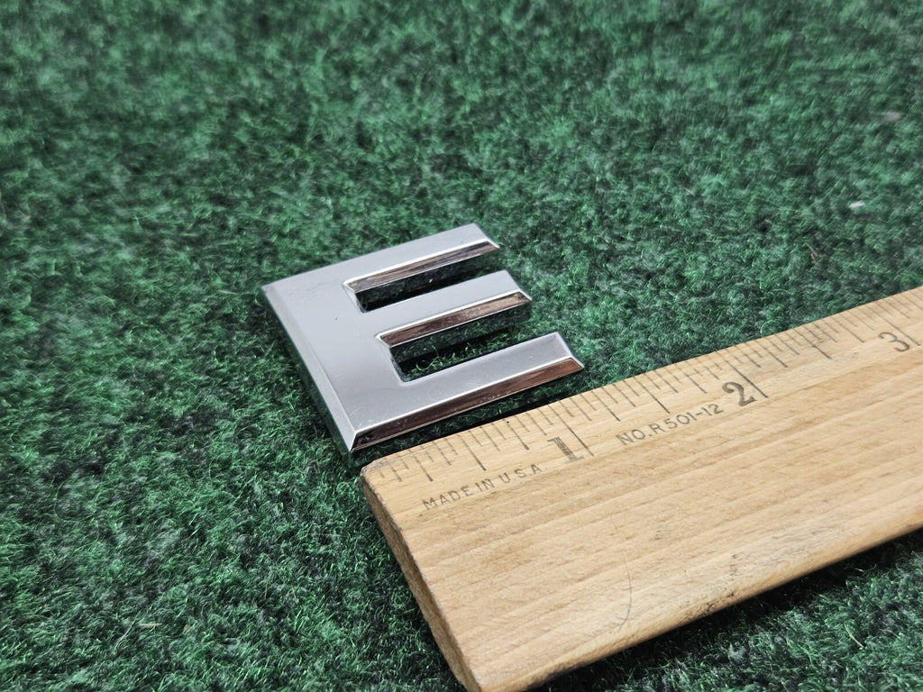 OEM Chrome "E" Hood Hatch Individual Letter Emblem Badge Logo Nameplate 2S2