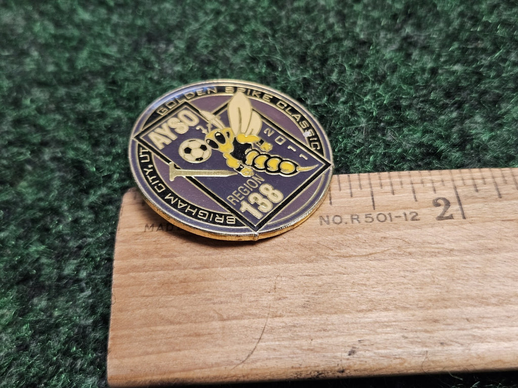 Golden Spikes Classics AYSO 2011 Region 138 Brigham City UT Lapel Pin Clasp
