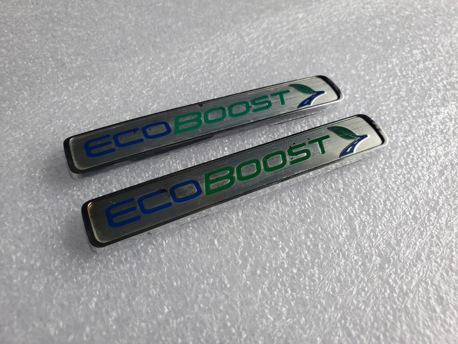 (2) Ford Ecoboost Emblem Badge Logo Trunk Fusion Taurus OEM Factory Genuine 2L3