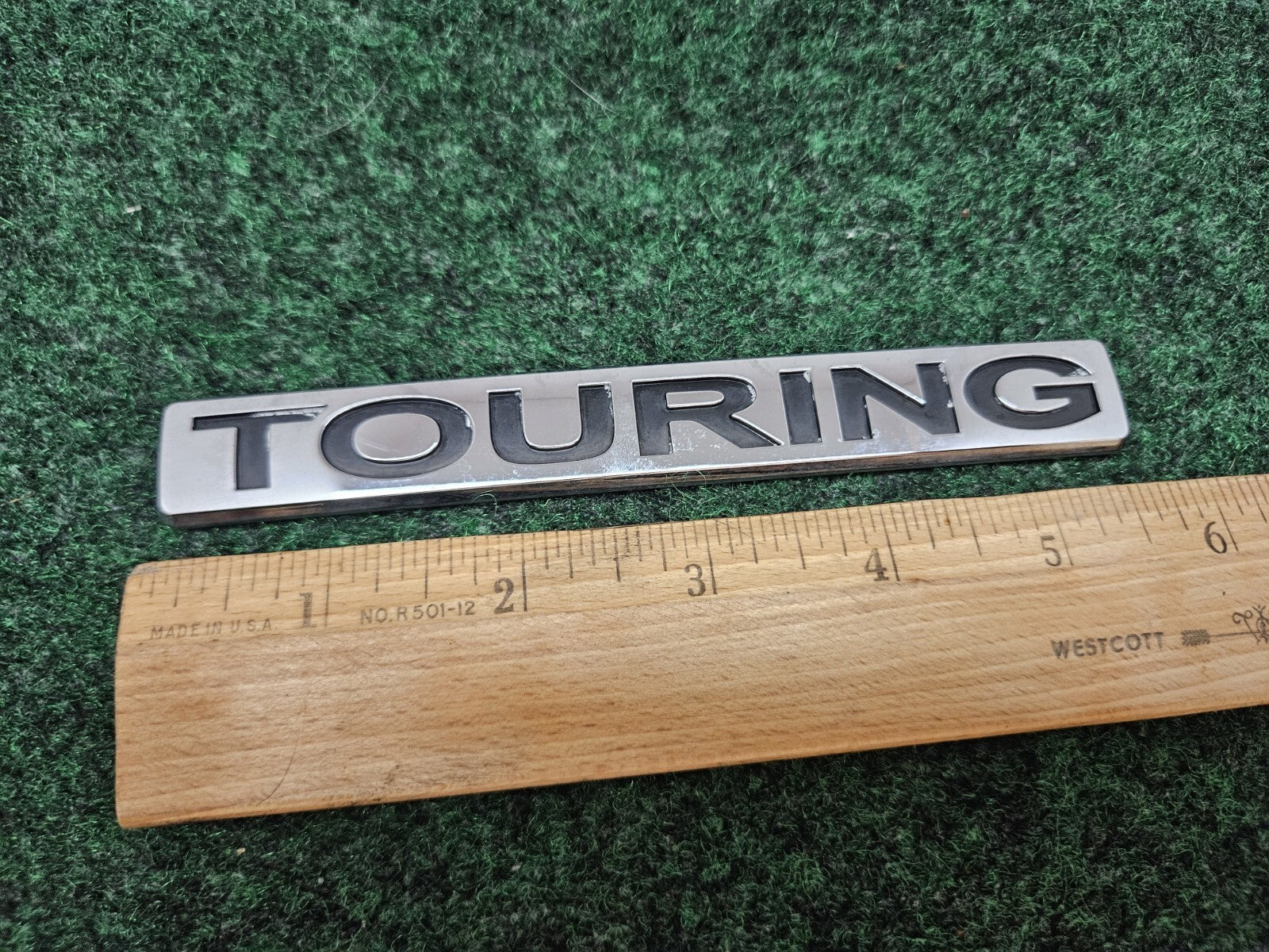 TOURING EMBLEM BADGE REAR BADGE LOGO CHROME TRUNK NAMEPLATE 5.5" GL4