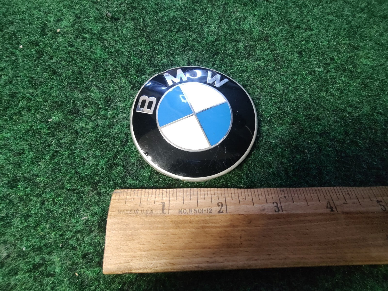 BMW OEM Vintage Steering Wheel Horn Button Emblem Badge Logo Name 7S3