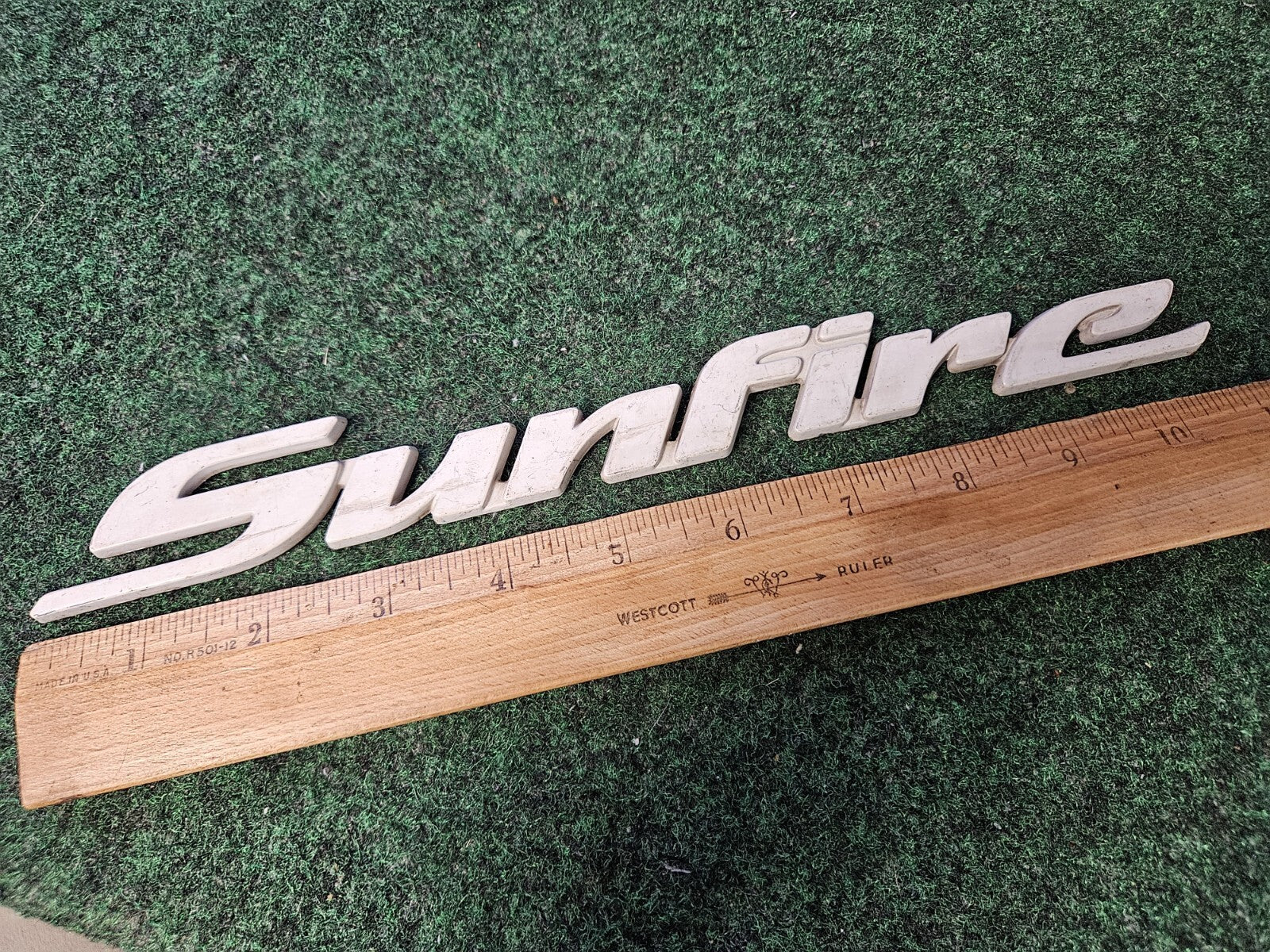1998-2004 Pontiac Sunfire Emblem Badge Logo Nameplate Name Plate White 4M9