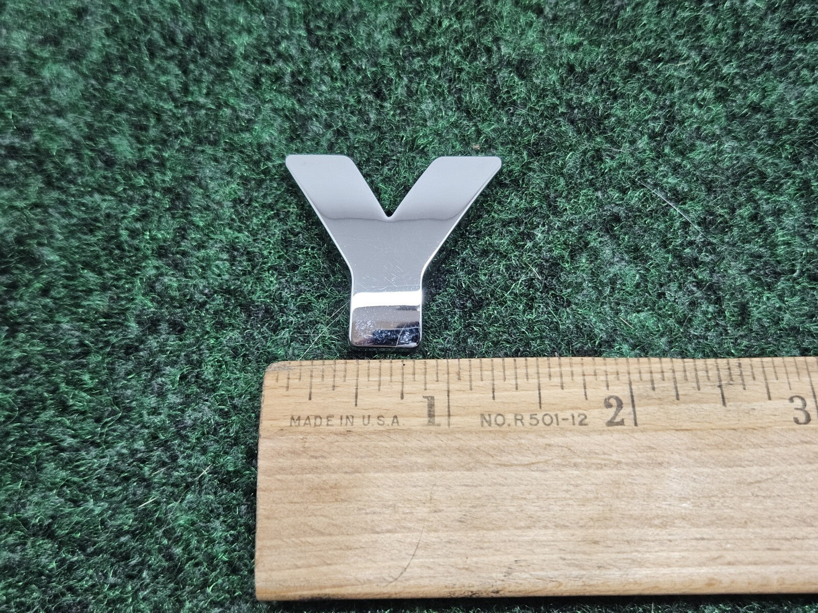 OEM "Y" Chrome Individual Letter Lettering Emblem Badge Logo Nameplate 3D 7S7