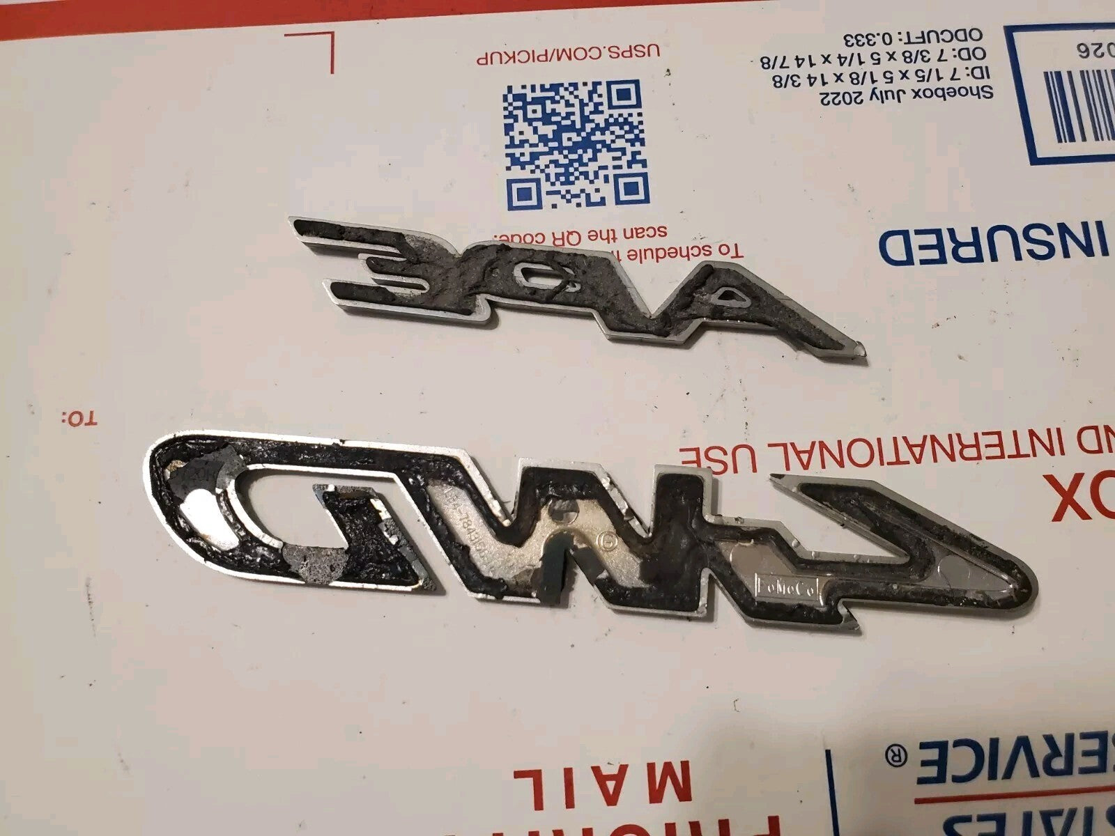 Ford Escape Rear Chrome "4WD" NAMEPLATE Emblem OEM 8L8Z-7842528-D 3L7