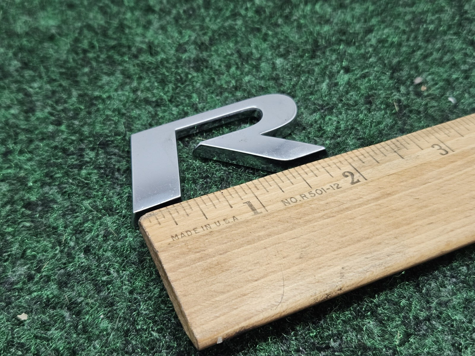 OEM "R" 3D Chrome Individual Letter Lettering Emblem Badge Logo Nameplate R 2S2
