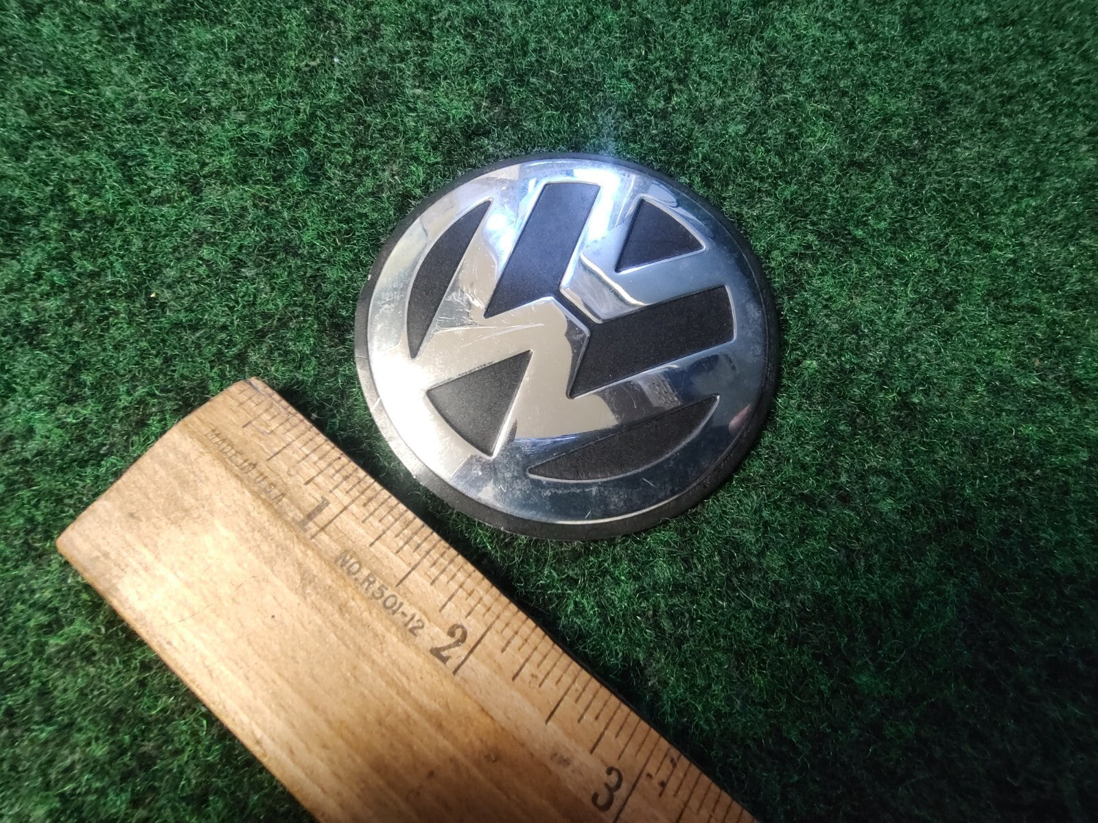 Volkswagen Emblem Chromr OEM VW Tin Material 2.75" Name Plate Badge Logo 8L2