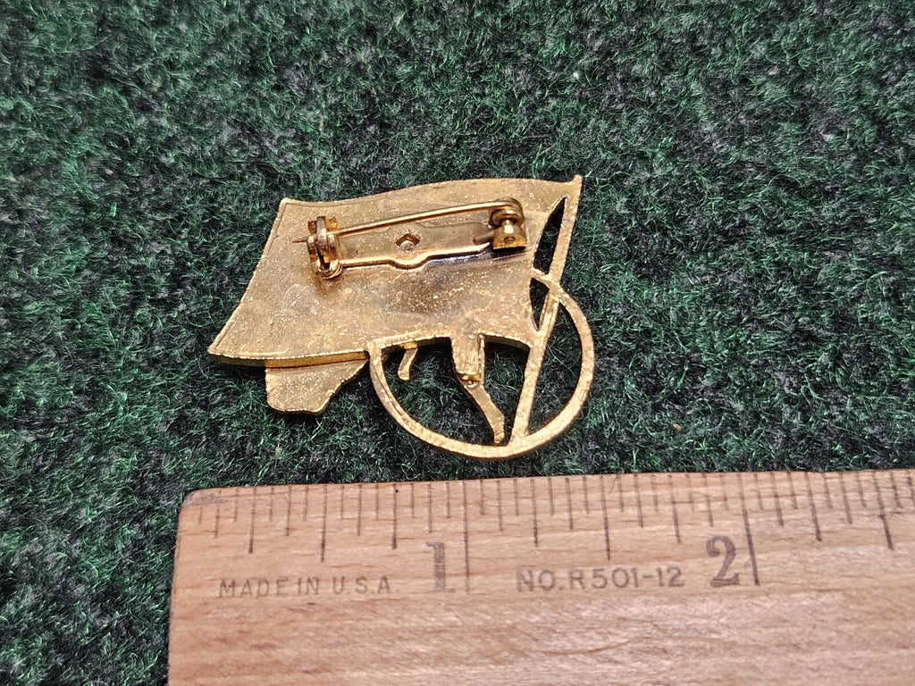 California WBA Flag Basketball Lapel Pin Brooch