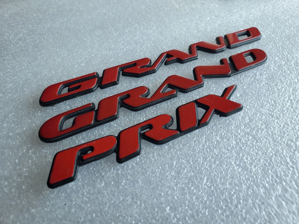 1997 1998 1999 2003 Pontiac Grand Prix Door Name Plate RED NAMEPLATE OEM VNTG