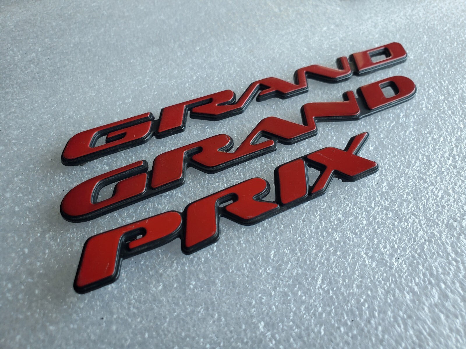 1997 1998 1999 2003 Pontiac Grand Prix Door Name Plate RED NAMEPLATE OEM VNTG