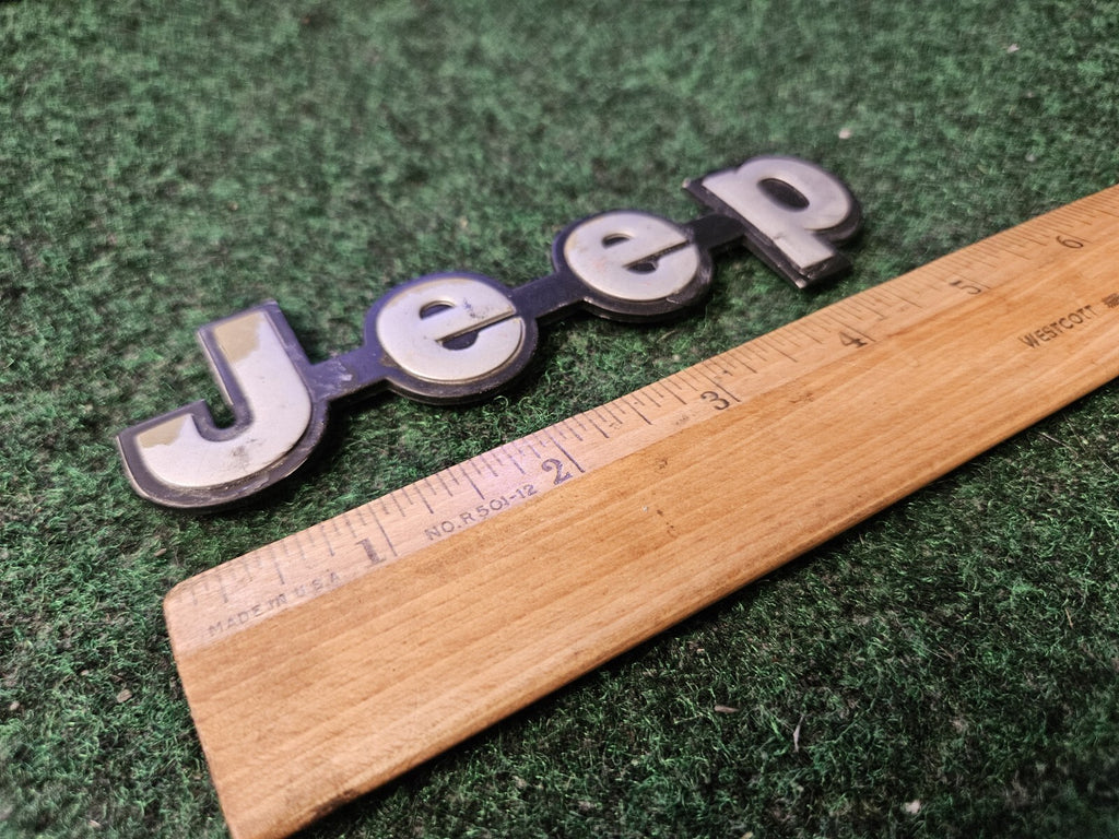 Jeep OEM Chrome & Black Plastic 5" Emblem Badge Logo Nameplate Name Insignia 4M6