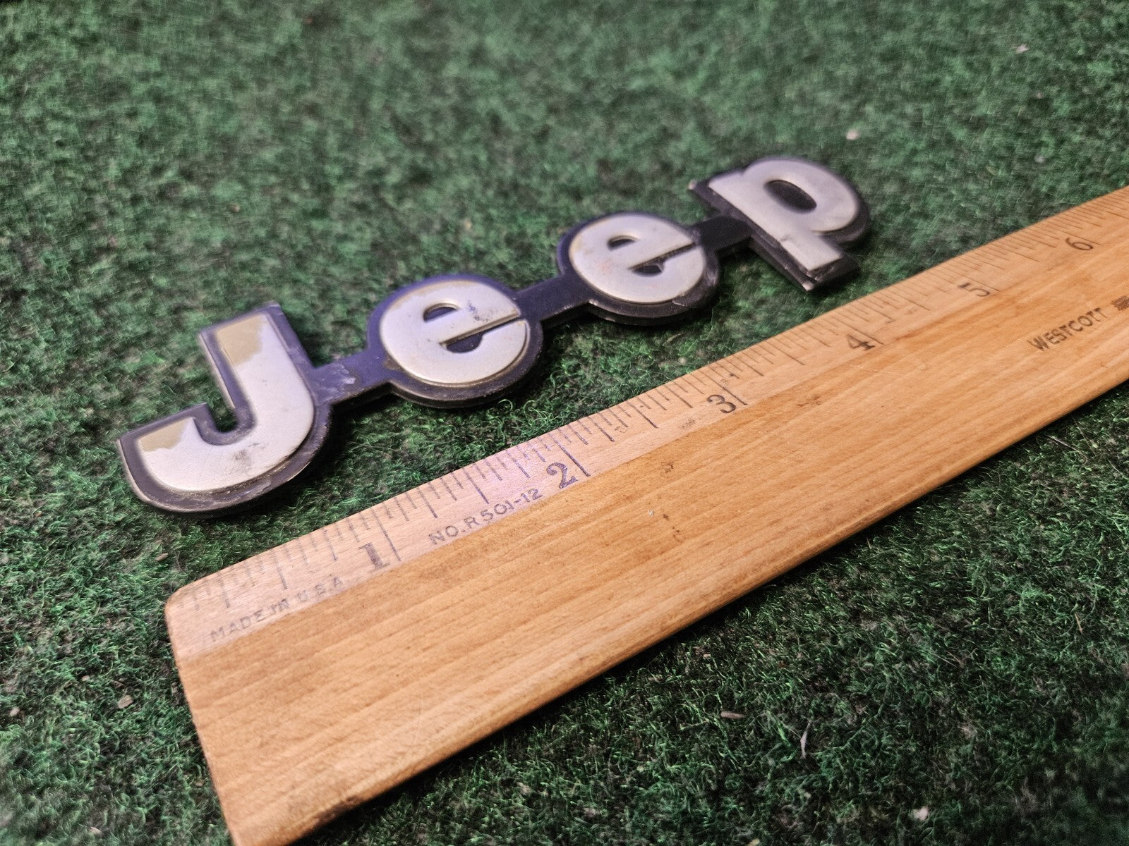 Jeep OEM Chrome & Black Plastic 5" Emblem Badge Logo Nameplate Name Insignia 4M6