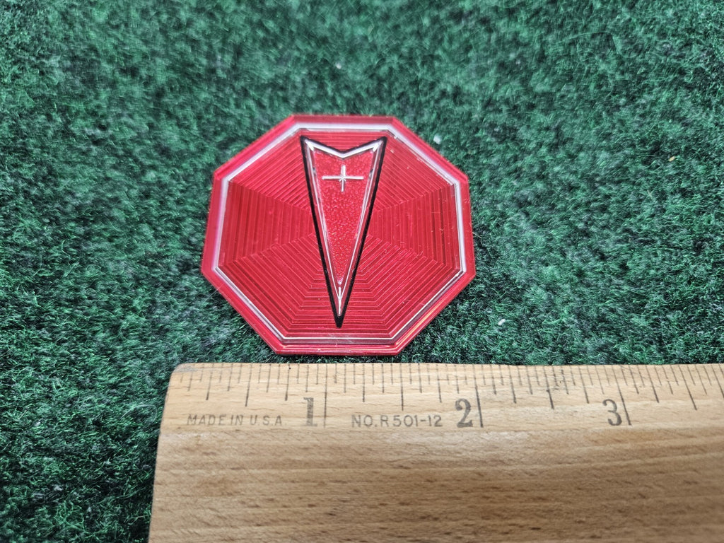 (2) Pontiac OEM 1970's 1980's NOS Wheel Rim Insert Emblem Badge Logo Name 527078