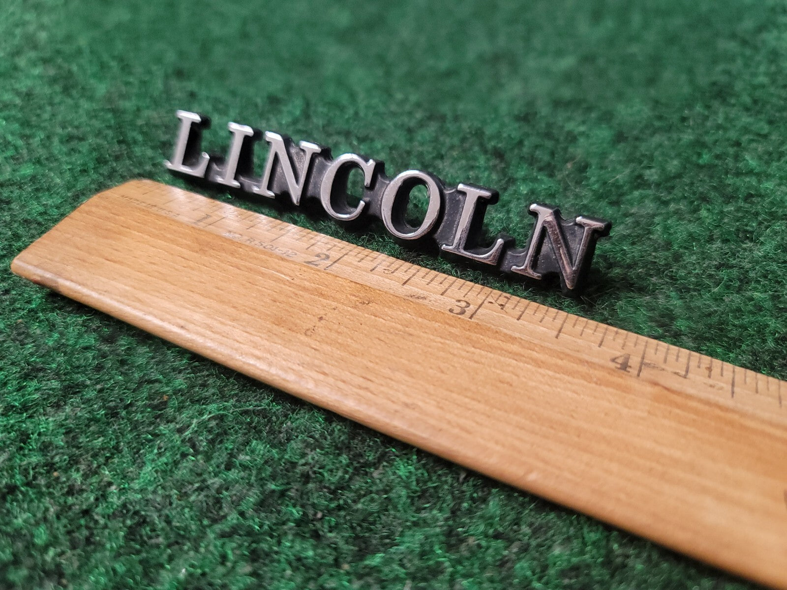 Lincoln OEM Chrome Black Metal 3 3/8" Emblem Badge Logo Name E1WE-5442550-AB 5S2