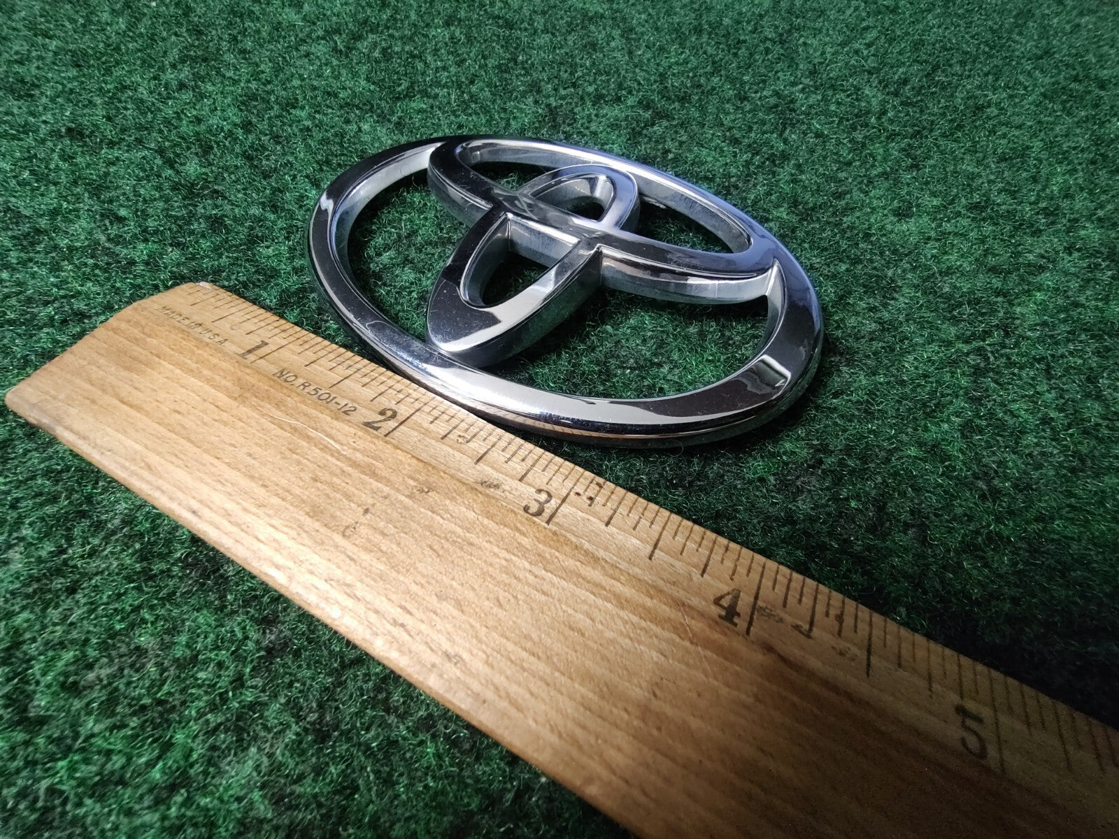 Toyota Chrome Emblem Logo Symbol Name Plate Unknown Model 4" 7S1