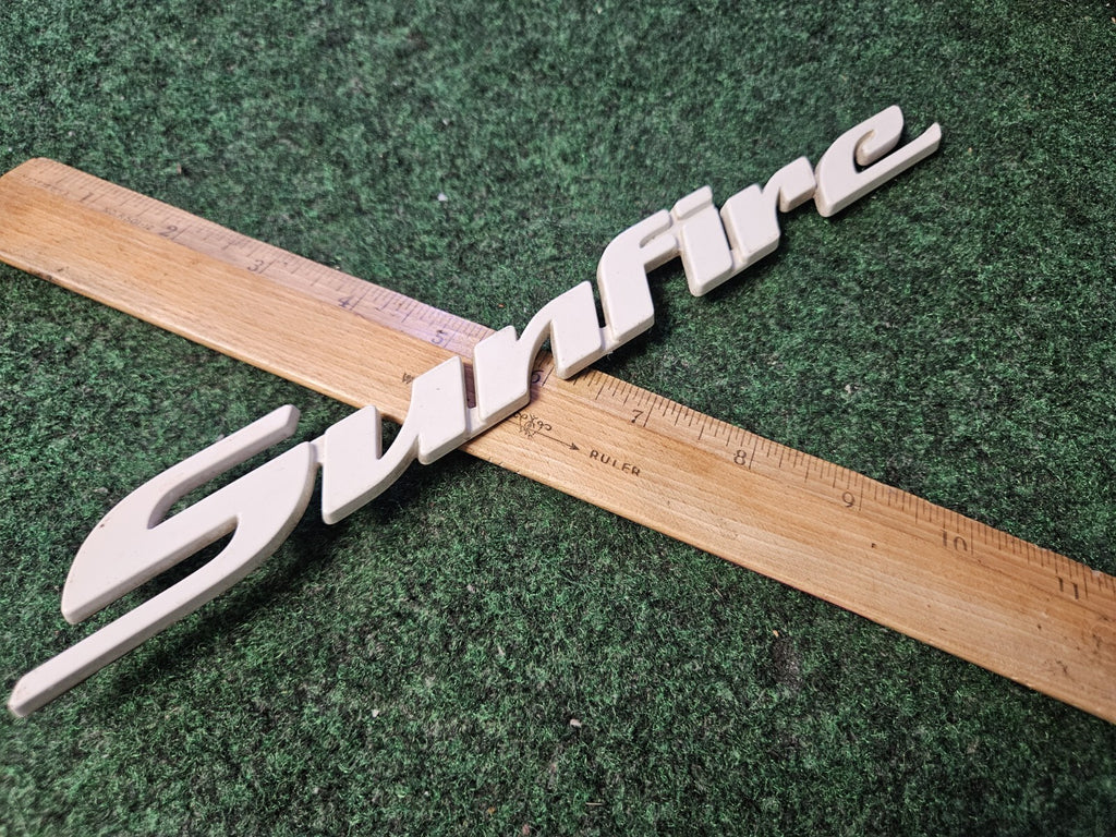 1998-2004 Pontiac Sunfire White Emblem Badge Logo Nameplate Name Plate 4M9