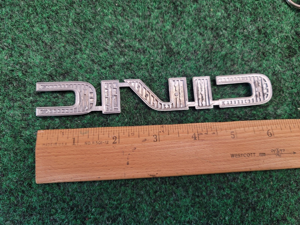 Honda OEM Civic 6" Chrome Plastic Emblem Badge Logo Nameplate Name Plate 2M4