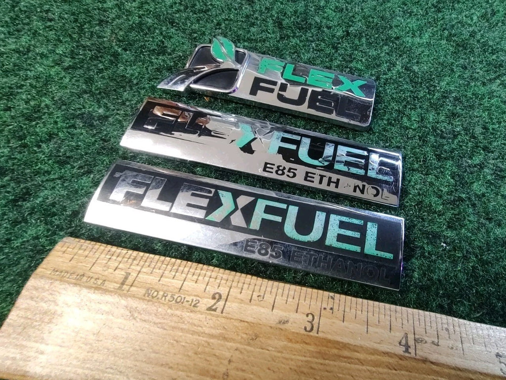 Lot Of 3 OEM Flex Fuel E85 Ethanol Emblem Badge Logo Nameplate Ford GM 6S1