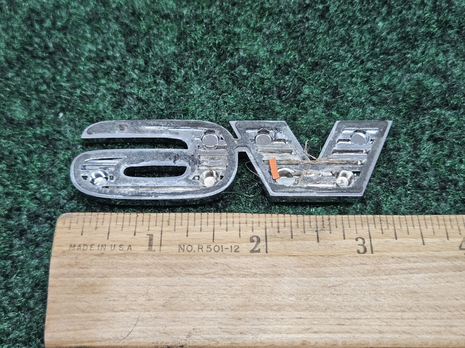 OEM V-6 V6 Chrome Plastic Emblem Badge Logo Nameplate Name Plate 7S7