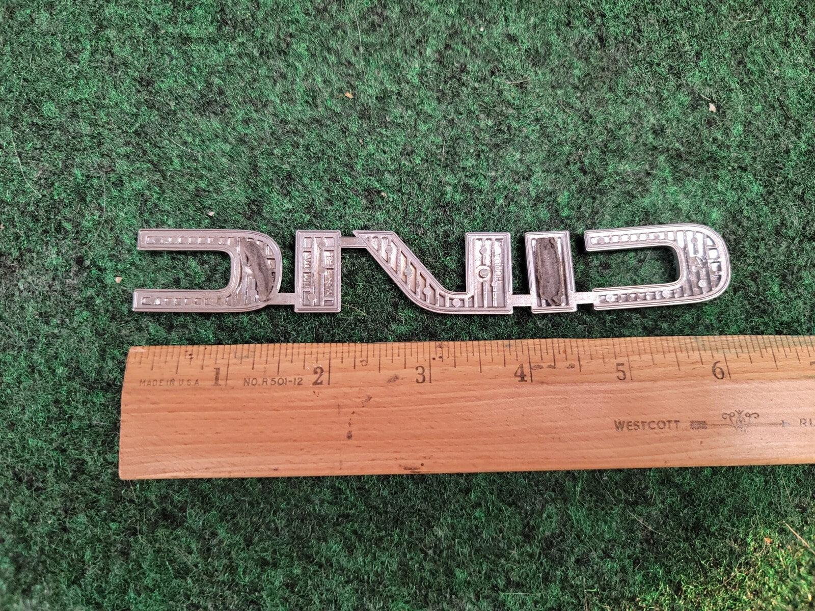 Honda OEM Civic 6" Chrome Plastic Emblem Badge Logo Nameplate Name Plate 2M6