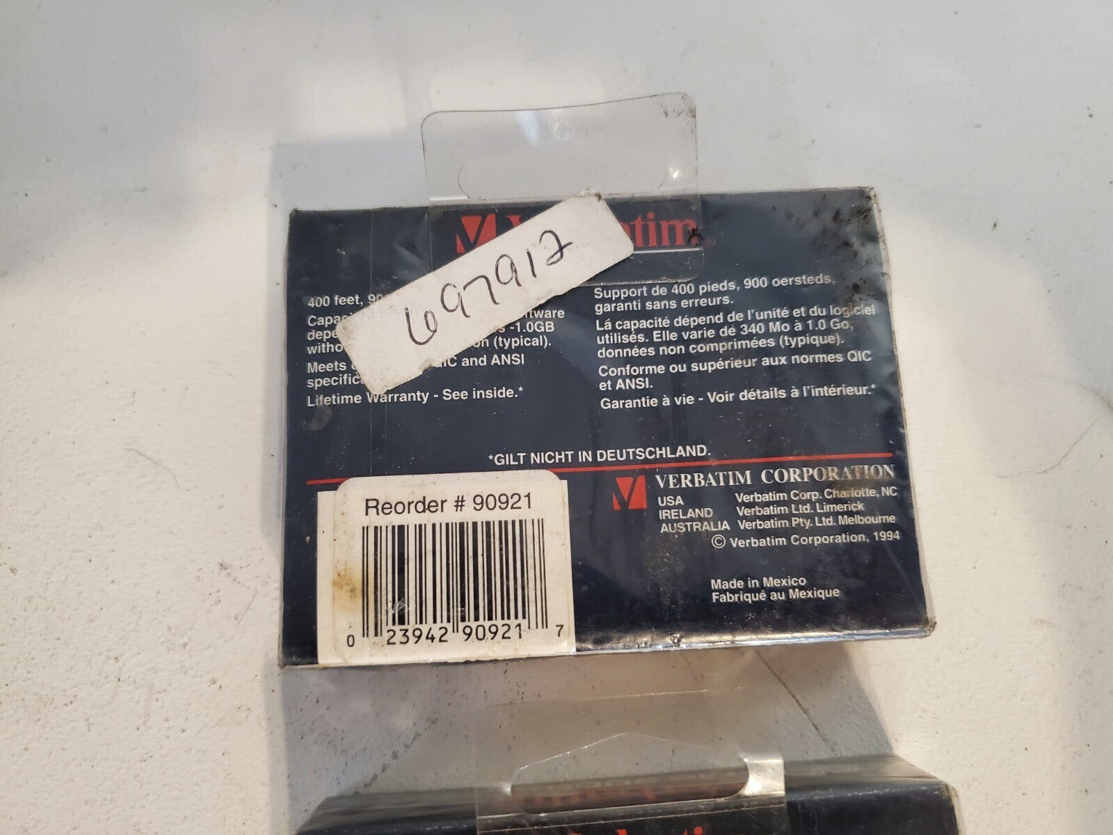 (2) Verbatim MC3000XL Minicartridge 400 ft (121.9 m) 90921 Microcartridge 5L3