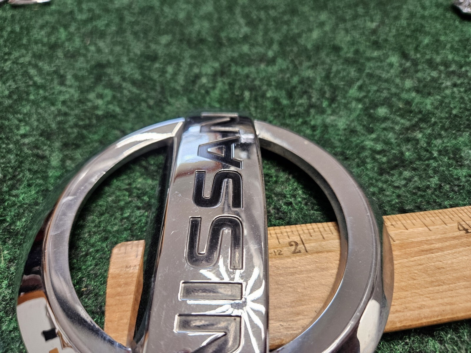 Nissan Emblem OEM Logo Name Plate Nameplate Badge 4.75" 6M4