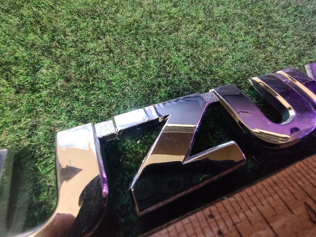 Suzuki OEM Chrome Plastic ~7'' Emblem Badge Logo Nameplate Name Plate 6S4