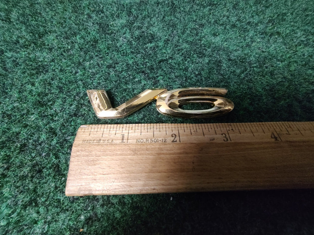 1999-2003 Toyota V6 Emblem Side Script Logo Badge Gold OEM 5S4