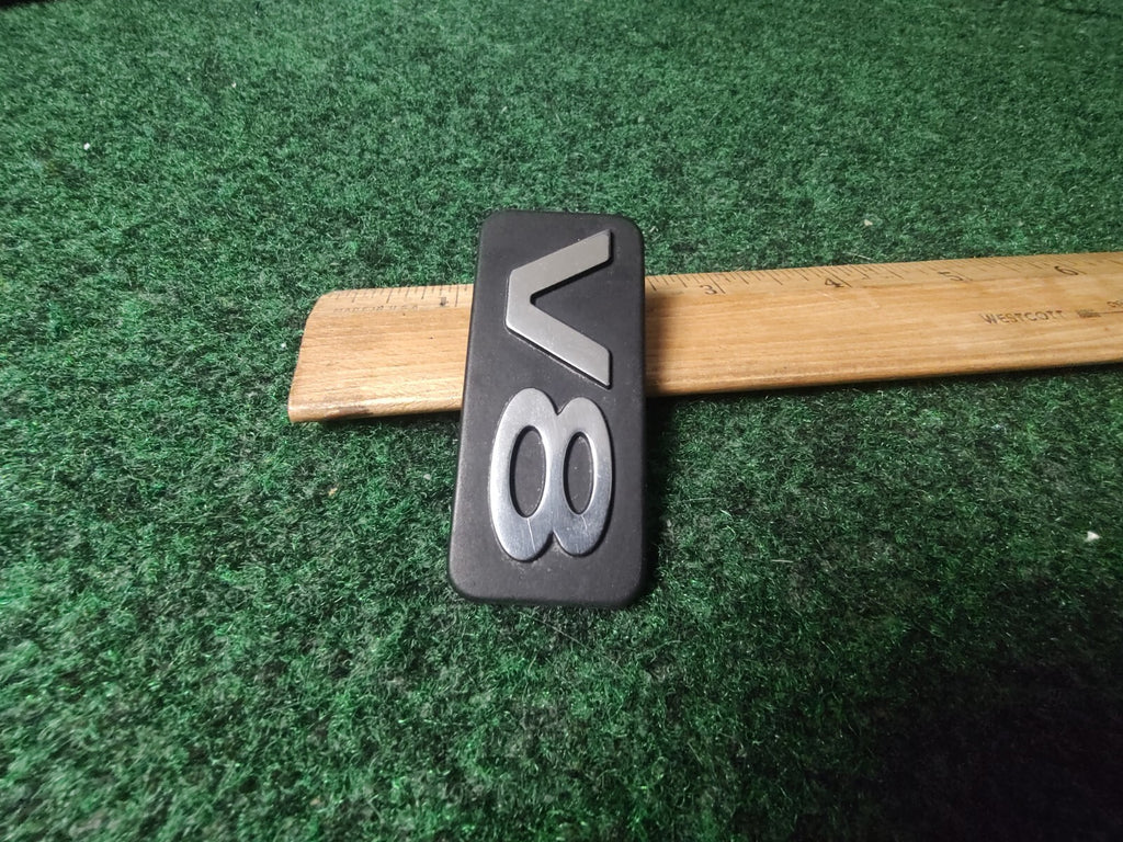 V8 NAME PLATE EMBLEM BADGE LOGO NAME PLATE Engine  UNKOWN MAKE Truck OEM 4L4