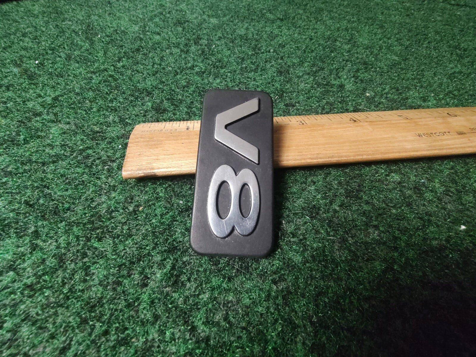 V8 NAME PLATE EMBLEM BADGE LOGO NAME PLATE Engine  UNKOWN MAKE Truck OEM 4L4