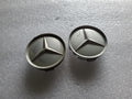(2) Mercedes Benz OEM 1984-2016 Silver Center Cap Hub Cover 201 401 02 25 2L8