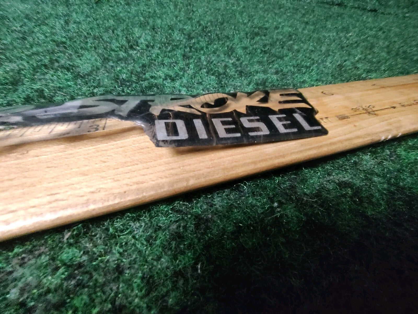 Power Stroke Diesel Emblem Badge Truck Fender Decal Black Silver OEM Vintage 1S6