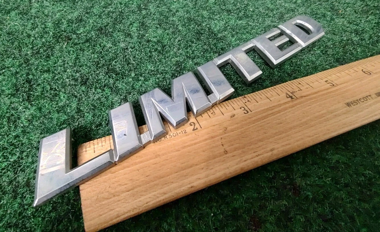 TOYOTA LIMITED CHROME SIDE EMBLEM LOGO BADGE SIGN SYMBOL USED OEM 8L9