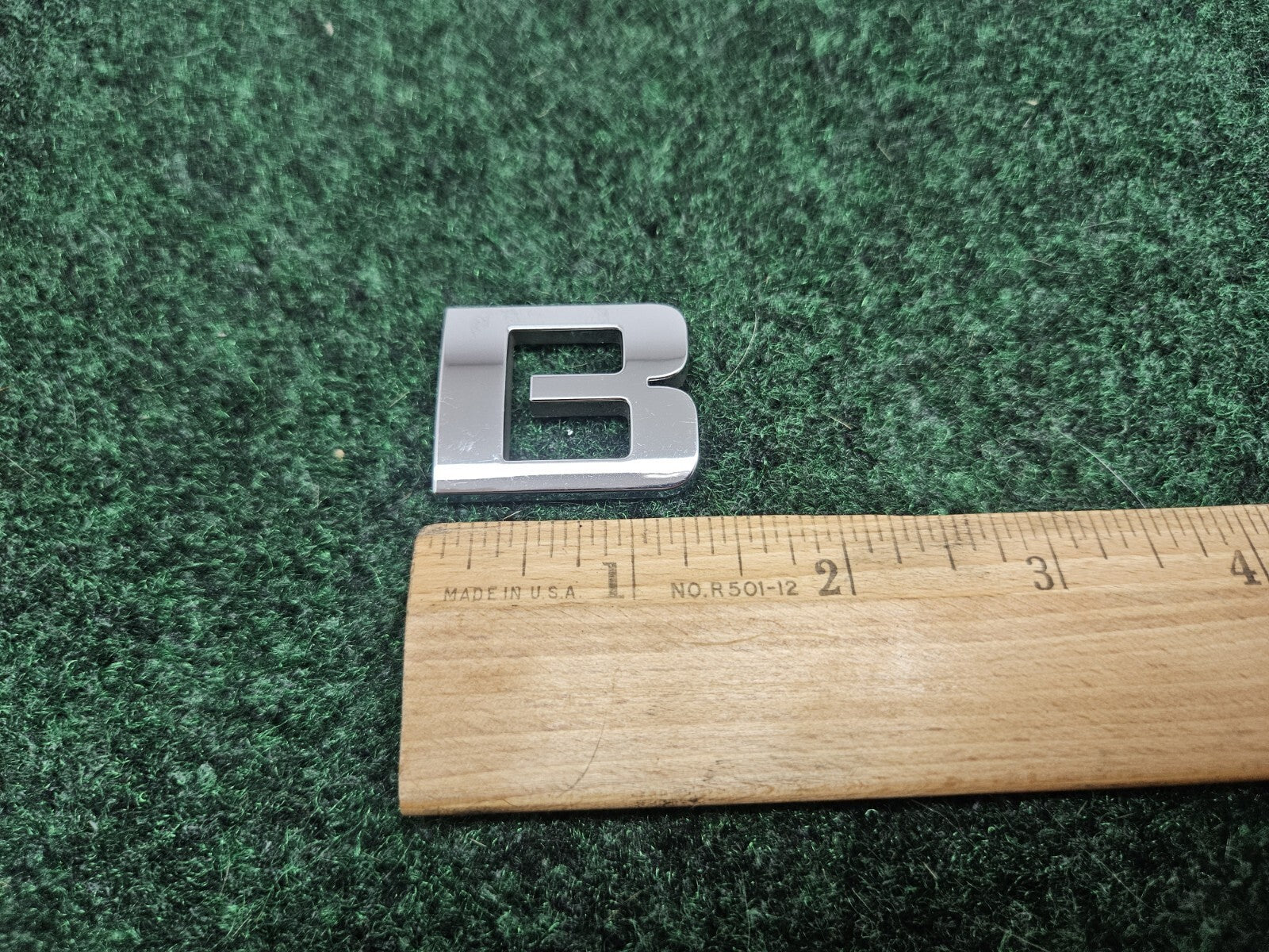 OEM "B" Chrome Individual Letter B Lettering Emblem Badge Logo Nameplate 3D 7S7