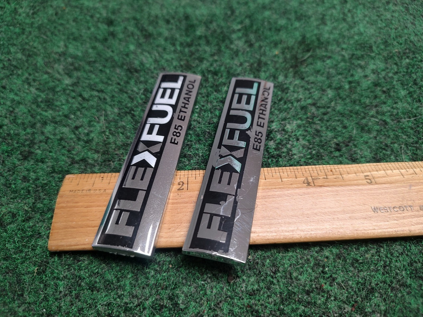 (2) 2006-2016 GMC Yukon Sierra Flex Fuel E85 Ethanol Nameplate Badge Emblem 3S6
