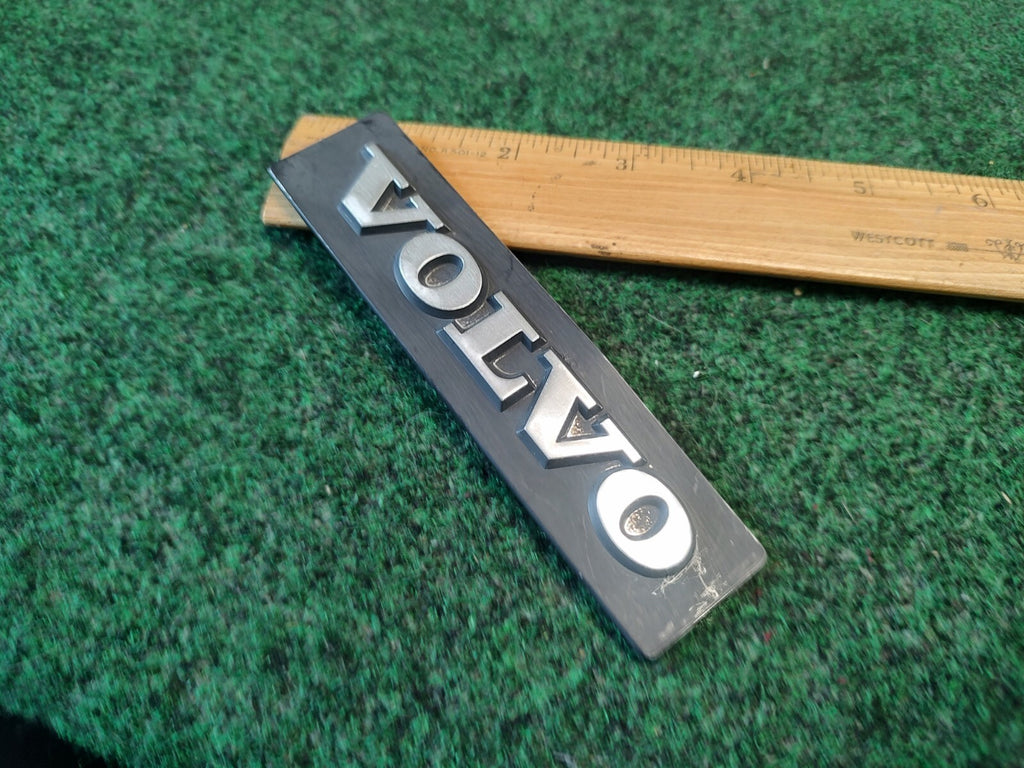 Volvo OEM 240 & 960 Black Metal Side Fender Emblem Badge Logo 1321746 3S8