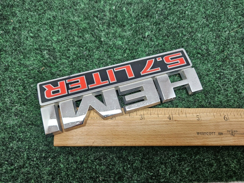 Dodge Hemi 5.7L Fender Emblem Mopar 68149700AA Name Plate 7S8