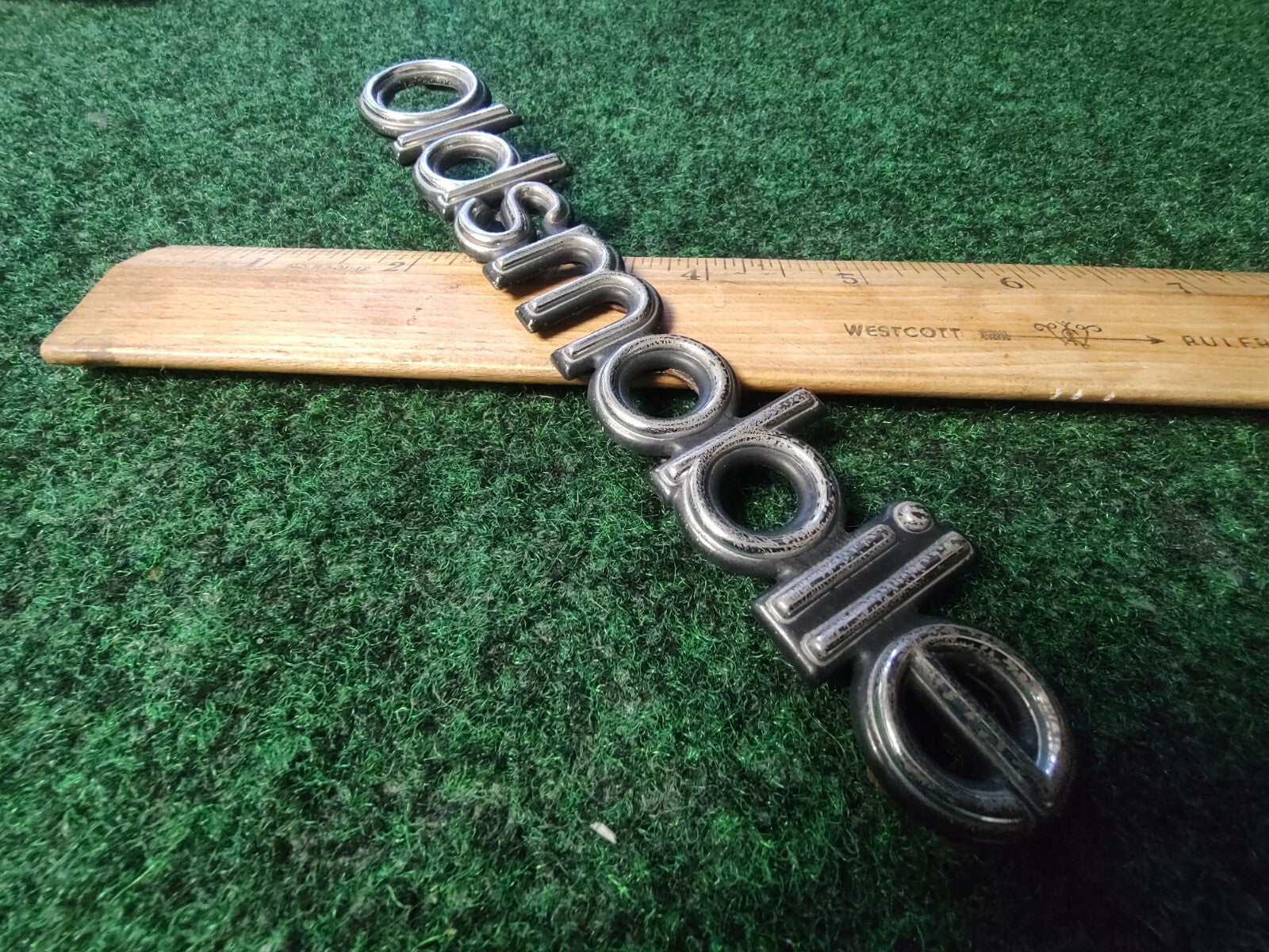 Oldsmobile OEM Chrome Emblem Badge Logo Nameplate Name Plate 8L2