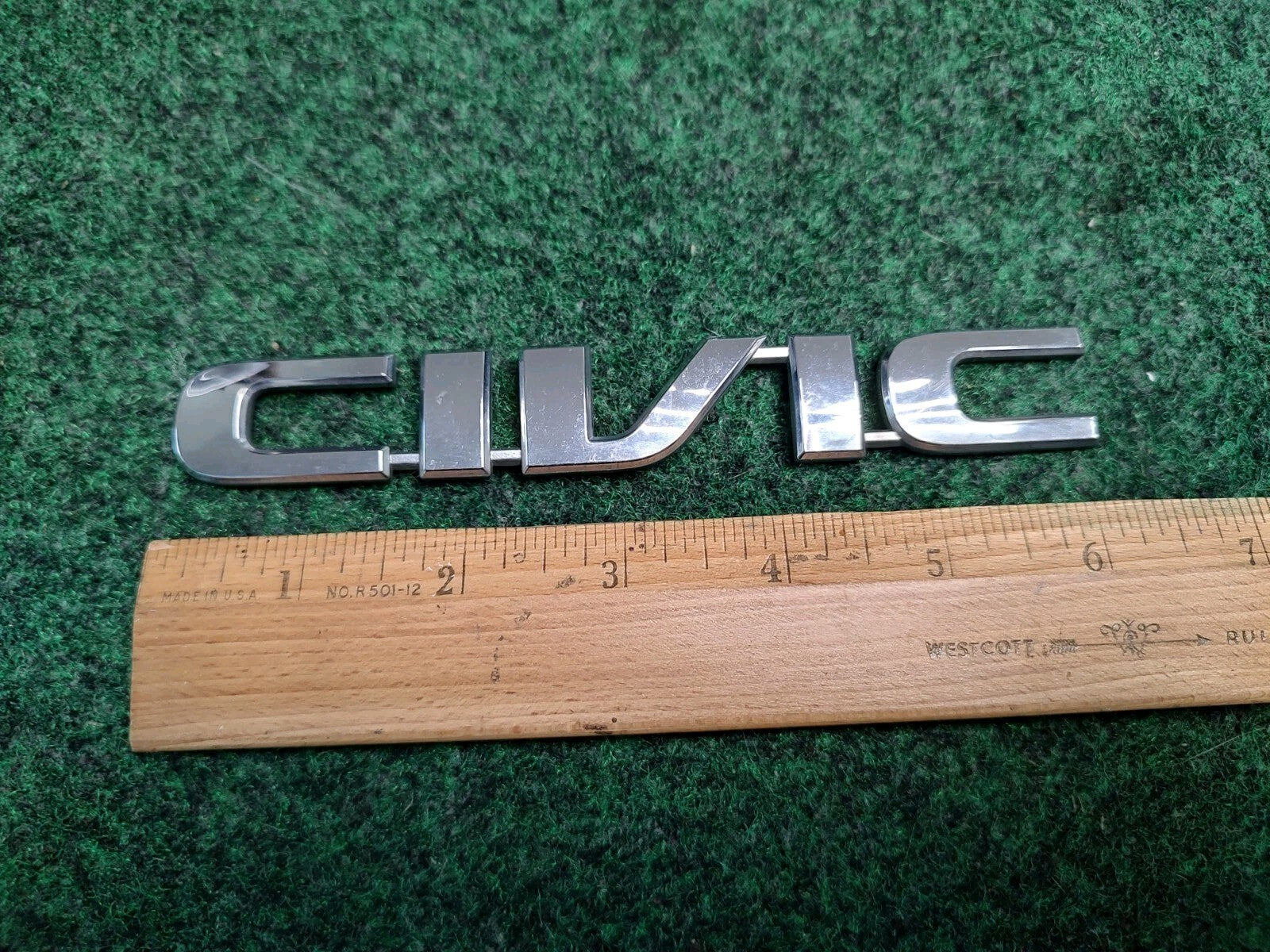 01 02 03 04 05 HONDA CIVIC COUPE SEDAN REAR LID EMBLEM LOGO BADGE SIGN OEM 1S6