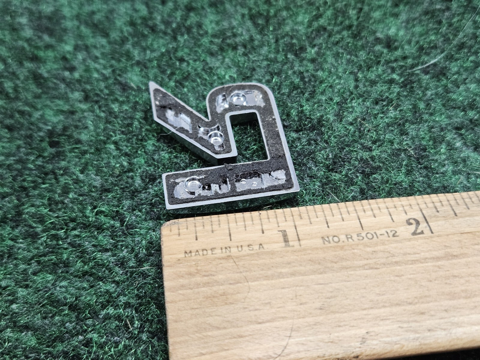 OEM "R" Chrome Individual Letter Lettering Emblem Badge Logo Nameplate 7S6
