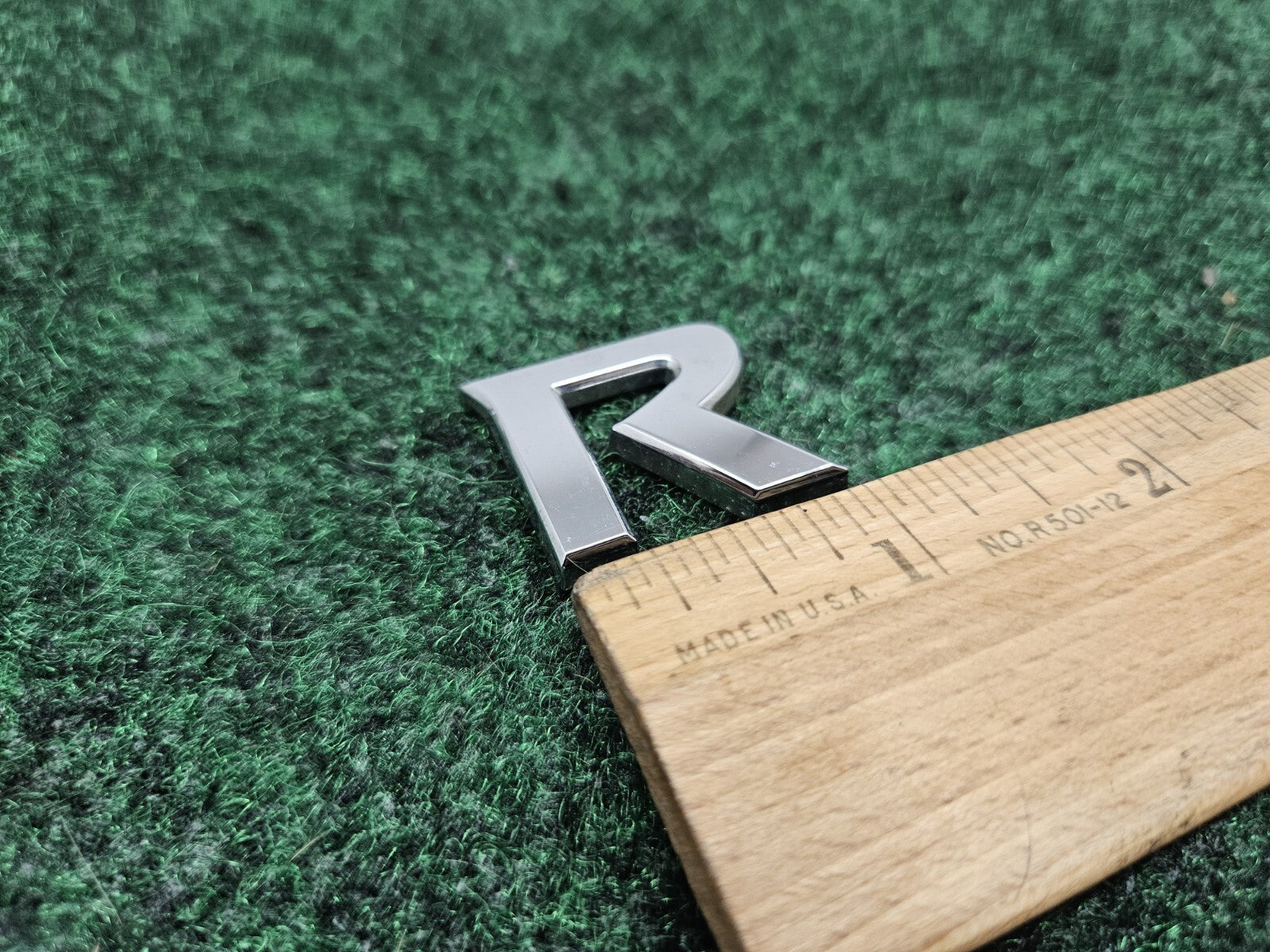 OEM "R" Chrome Individual Letter Lettering Emblem Badge Logo Nameplate 3D 2S2