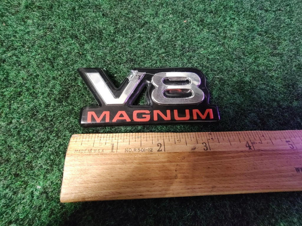 Dodge V8 Magnum Front Fender Plastic Emblem Badge Logo Nameplate Name Plate 6S4