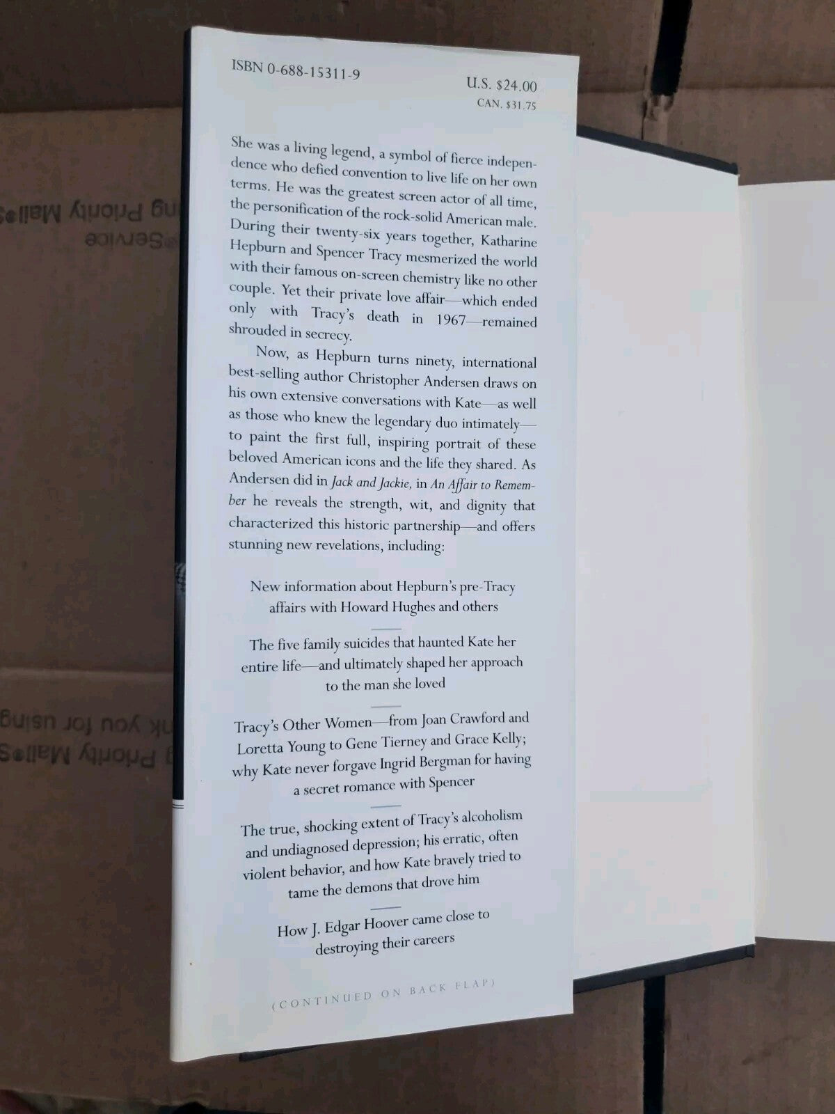 An Affair to Remember by Christopher Andersen (1997, Hardcover) B9