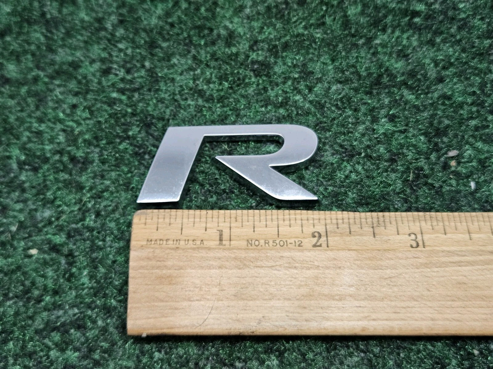 OEM "R" 3D Chrome Individual Letter Lettering Emblem Badge Logo Nameplate R 2S2