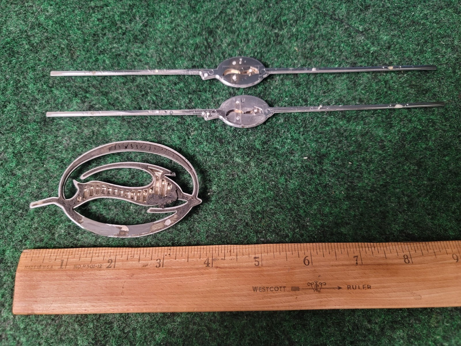 (3) CHEVROLET IMPALA EMBLEM OEM SILVER BLACK CHROME GENUINE 3S9