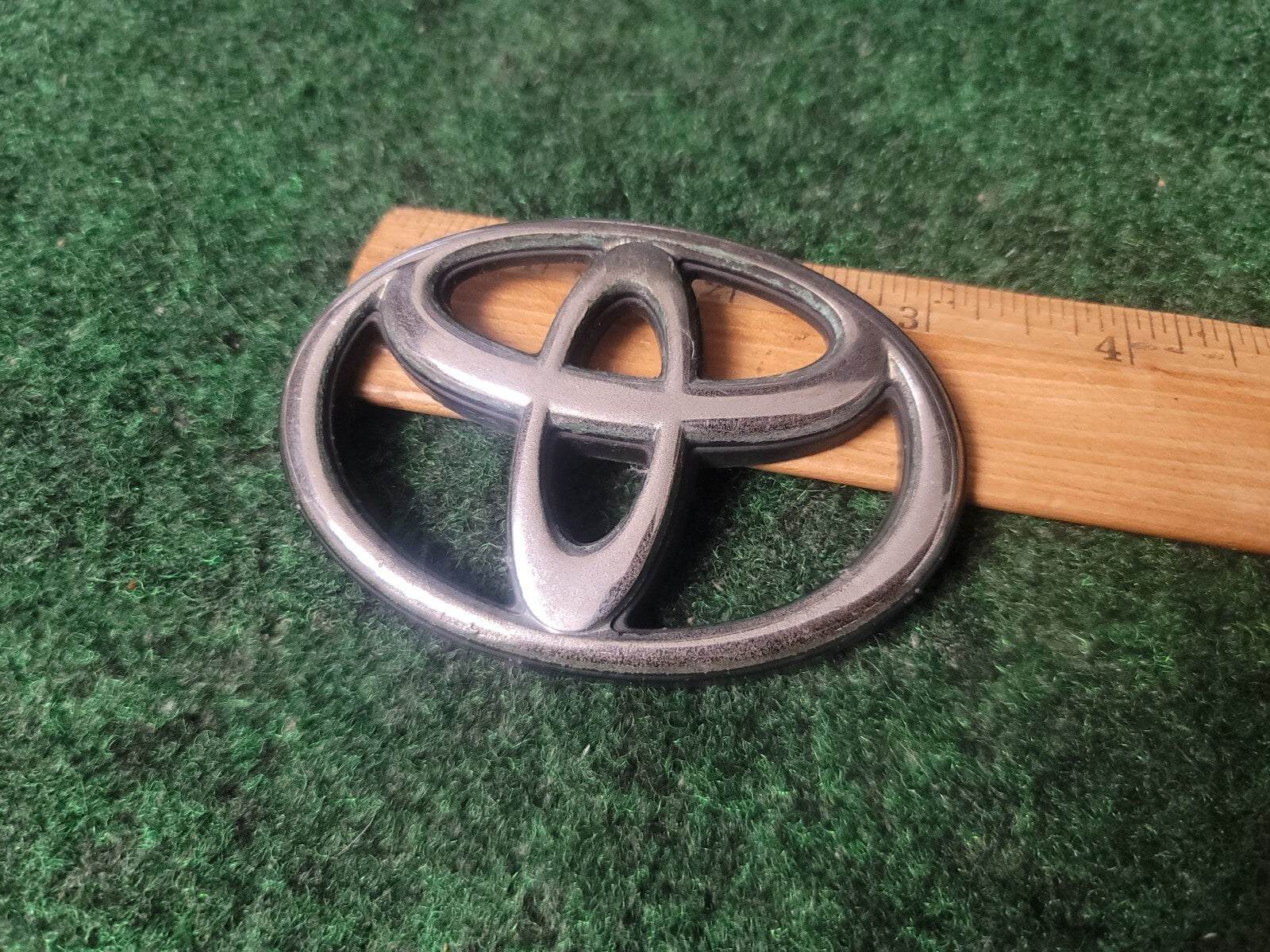 Toyota Chrome Emblem Logo Symbol Unknown Model ~3.25" 3S9