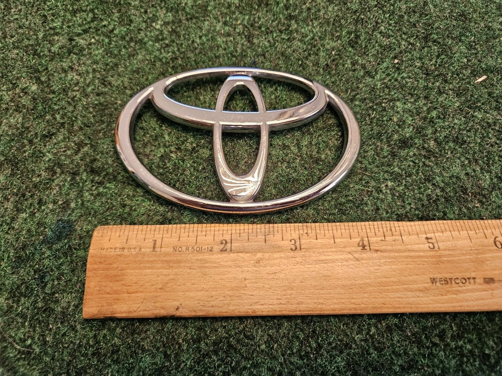 Toyota Chrome Plastic Emblem Badge Decal Logo ABS 8185 OEM Genuine 4" Inch 5M4